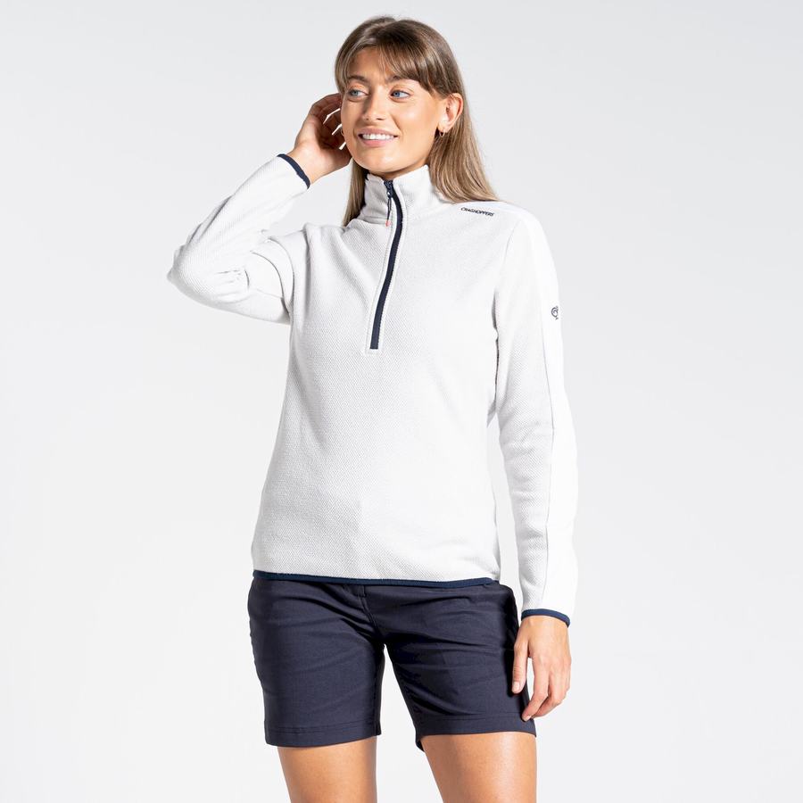 Jerséis Craghoppers Minerva Half Zip Mujer Grises Blancos | MNU3960LP