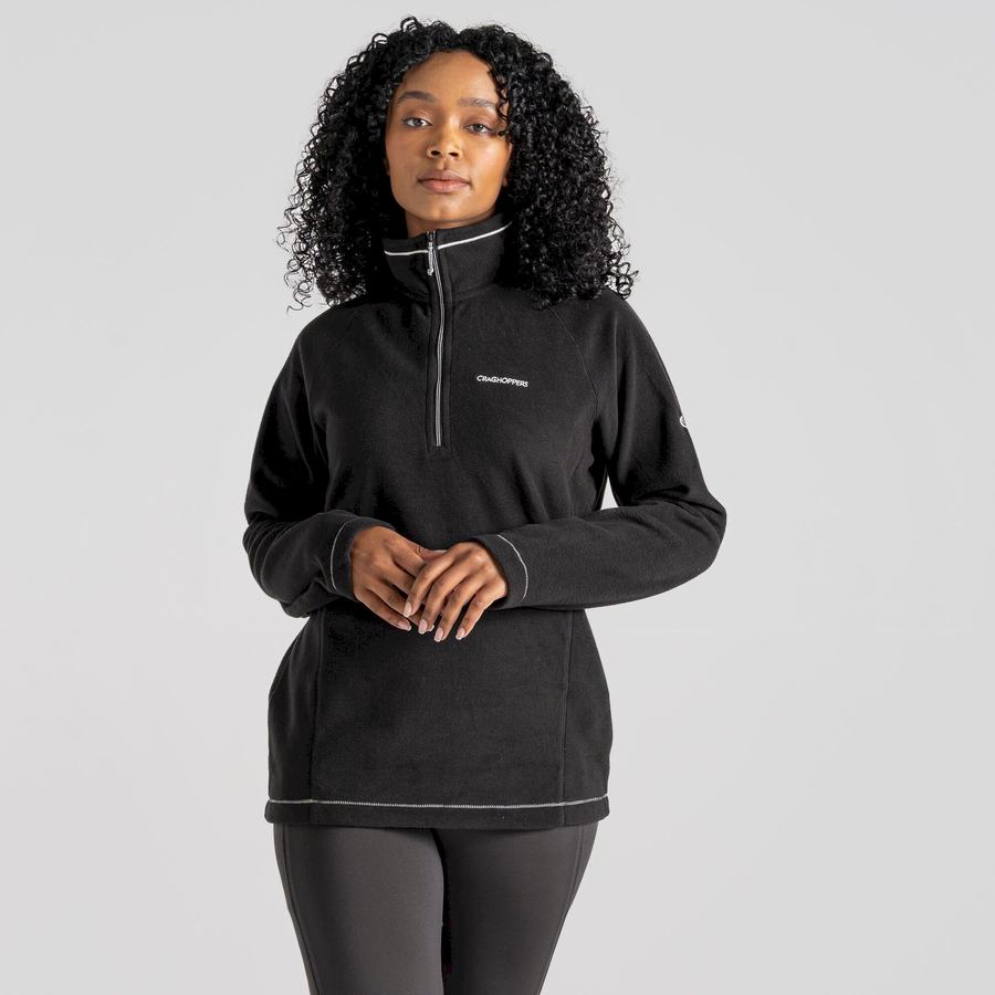 Jerséis Craghoppers Miska Half Zip Mujer Negros | XHM3225VP