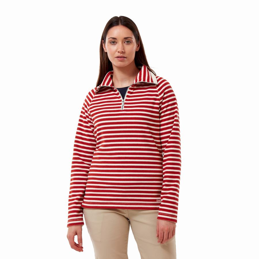 Jerséis Craghoppers Natalia Half Zip Mujer Rojos | MJW834GN