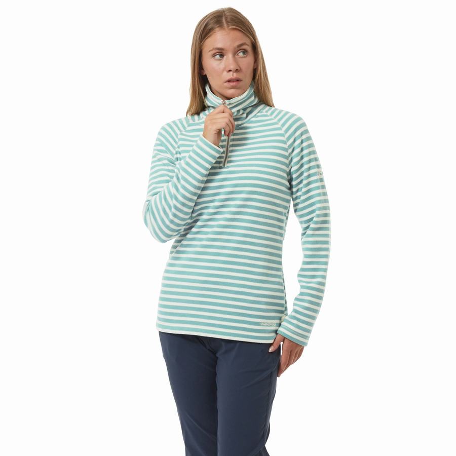 Jerséis Craghoppers Natalia Half Zip Mujer Stripes | TUX6491NU