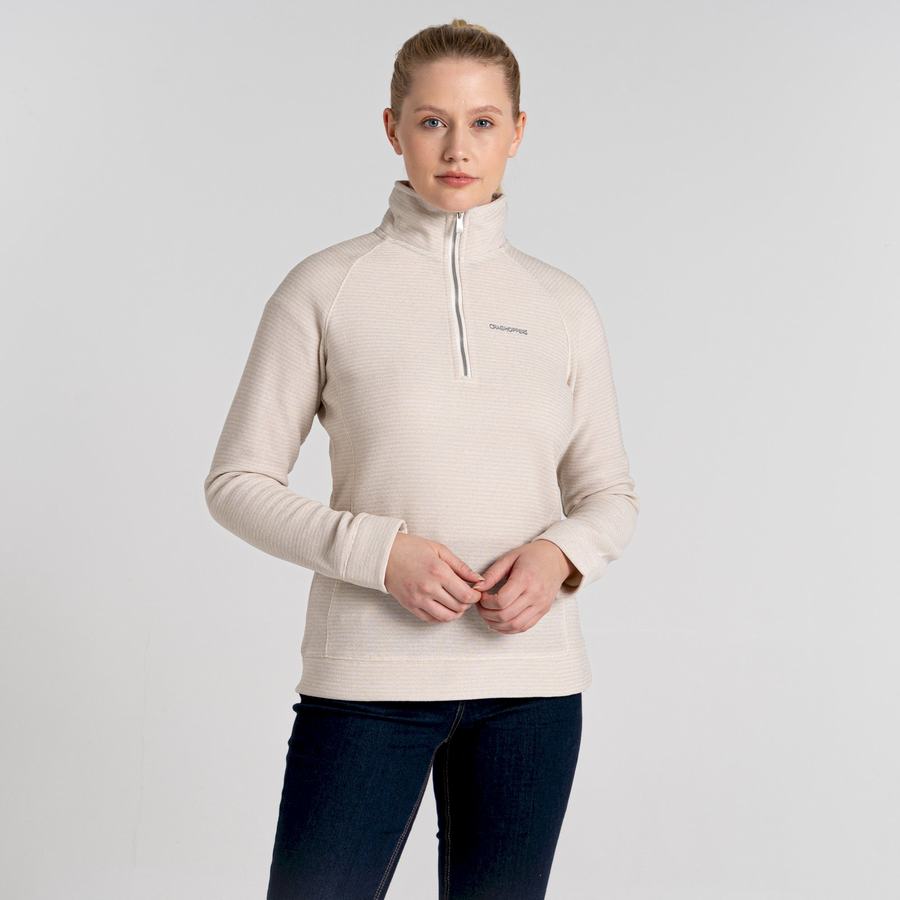 Jerséis Craghoppers Pharah Half Zip Mujer Blancos | ZOJ3226QN