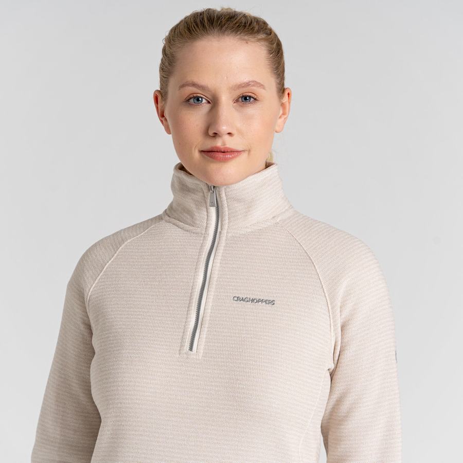 Jerséis Craghoppers Pharah Half Zip Mujer Blancos | ZOJ3226QN