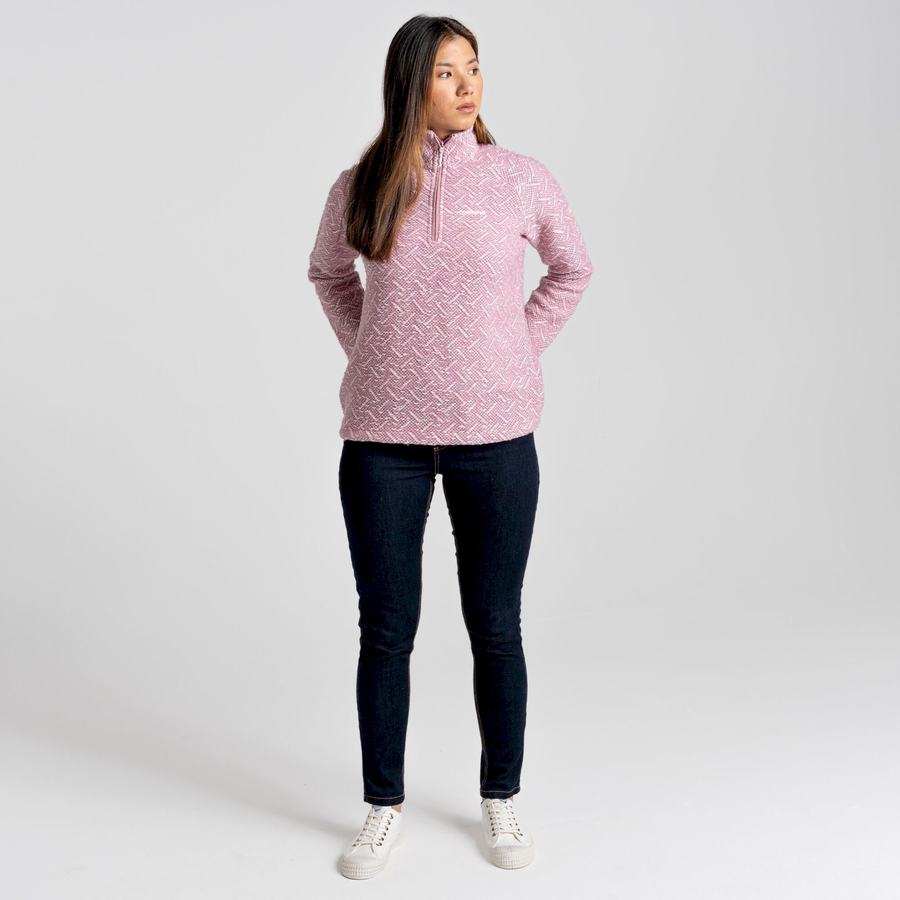 Jerséis Craghoppers Talladale Half Zip Mujer Rosas | GXZ5840VB