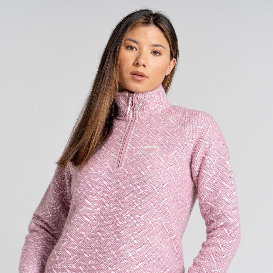 Jerséis Craghoppers Talladale Half Zip Mujer Rosas | GXZ5840VB