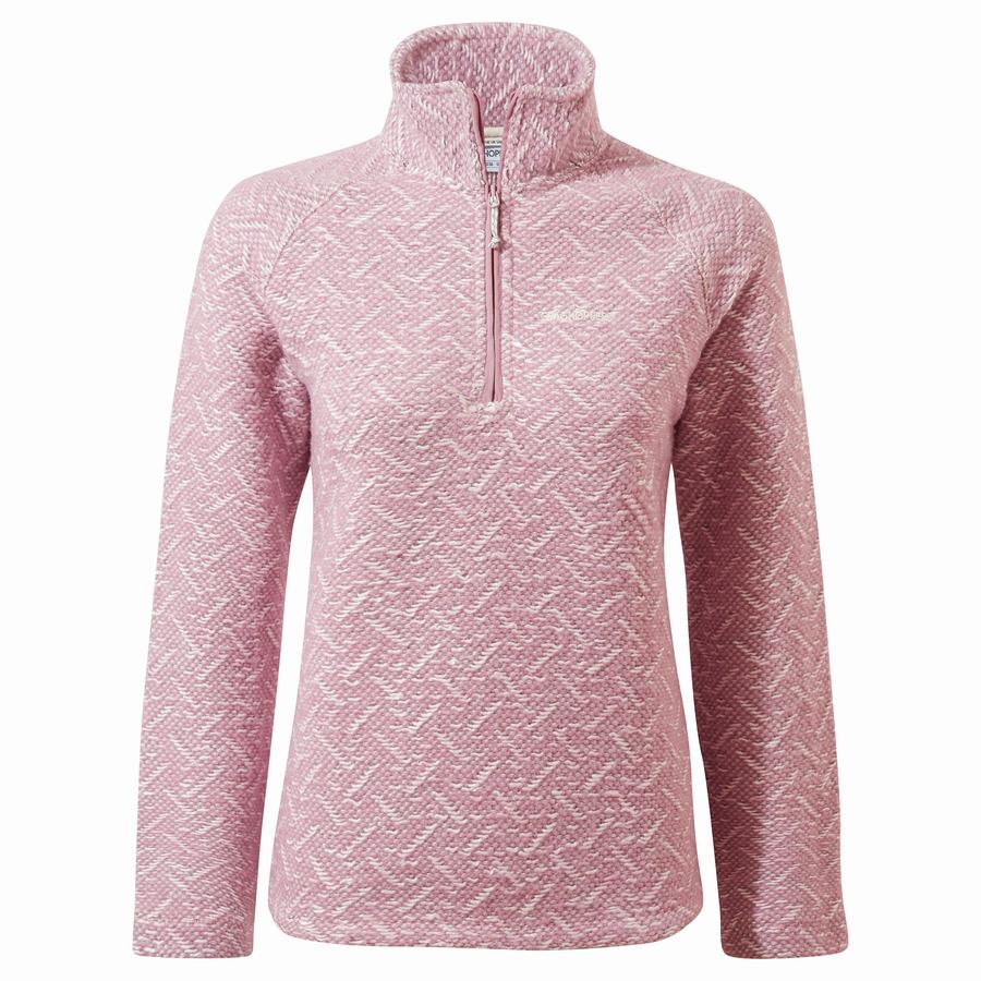 Jerséis Craghoppers Talladale Half Zip Mujer Rosas | GXZ5840VB