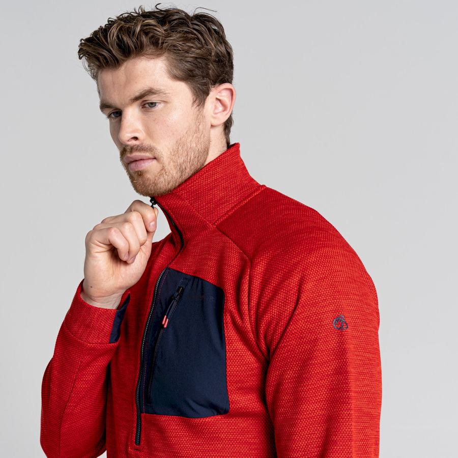 Jerséis Craghoppers Tarbert Half Zip Hombre Rojos | DIE8446GA