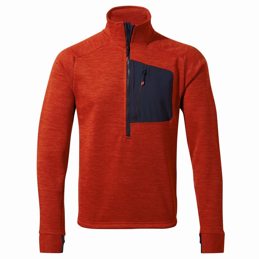 Jerséis Craghoppers Tarbert Half Zip Hombre Rojos | DIE8446GA