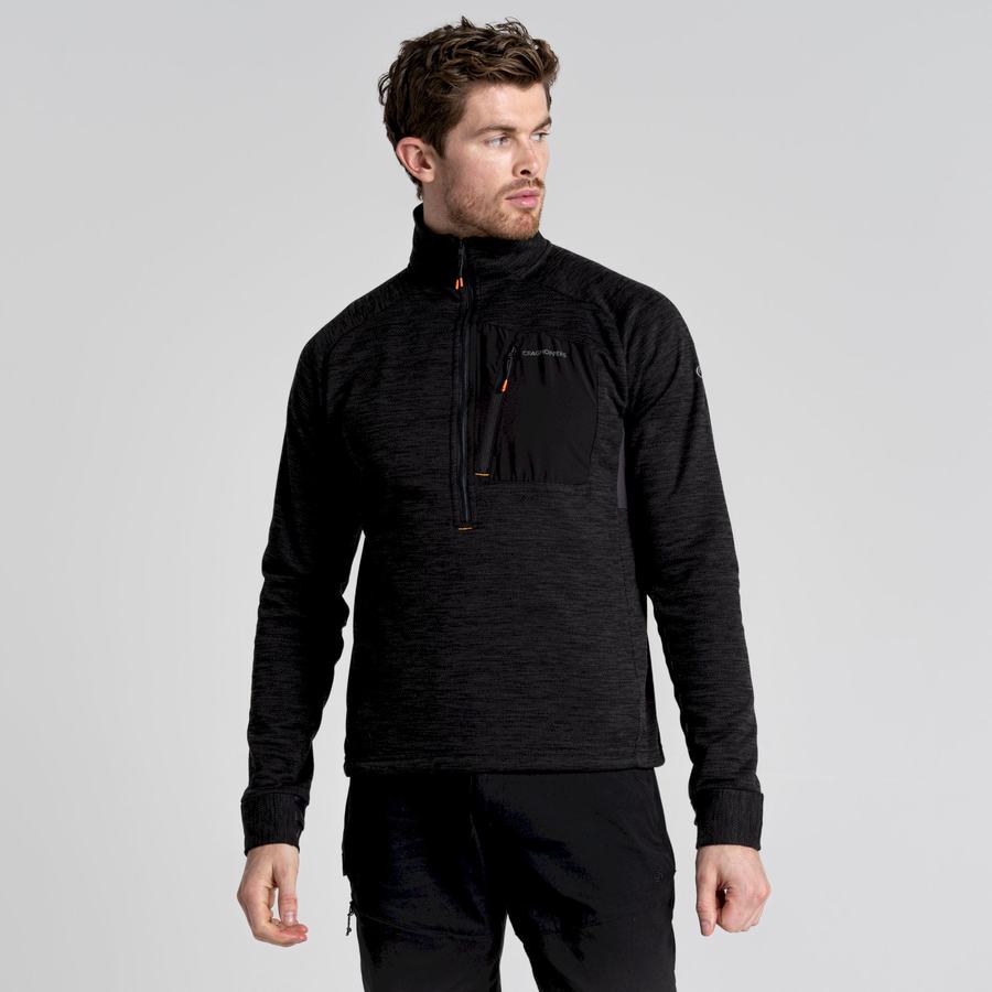 Jerséis Craghoppers Tarbert Half Zip Hombre Negros | TEM3581LR