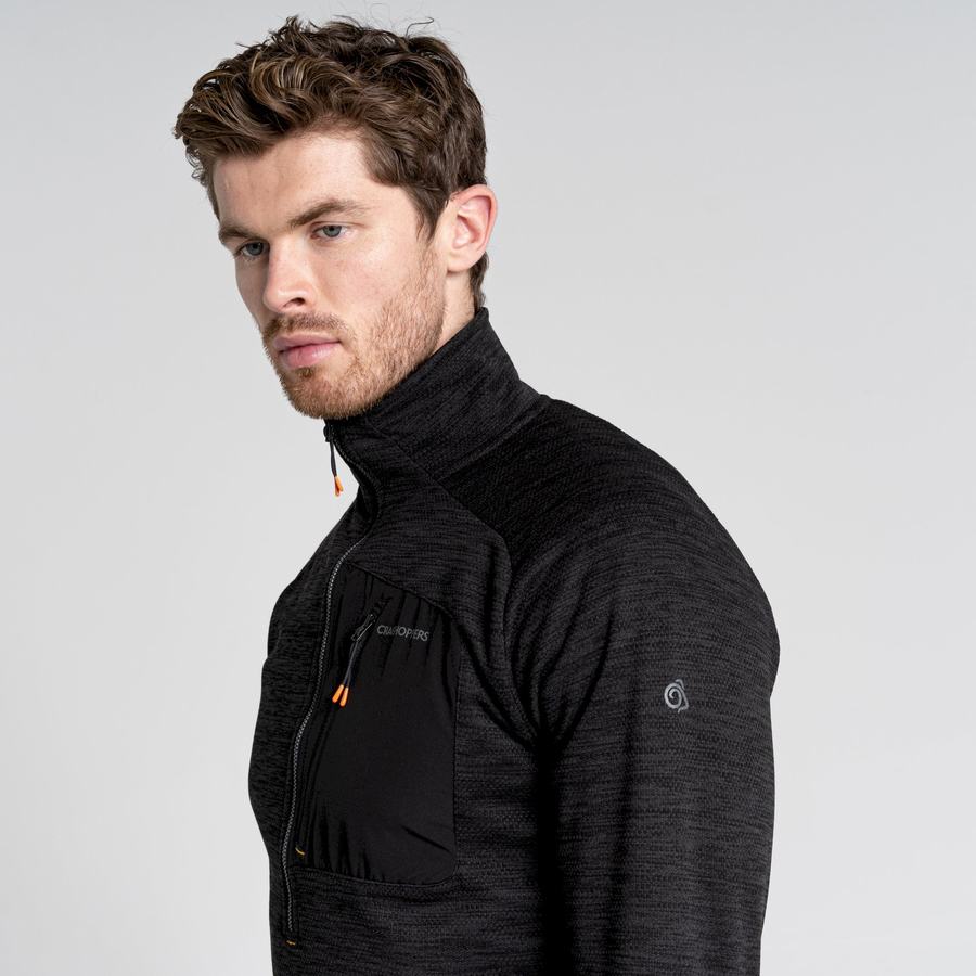 Jerséis Craghoppers Tarbert Half Zip Hombre Negros | TEM3581LR