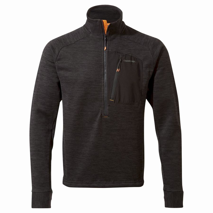 Jerséis Craghoppers Tarbert Half Zip Hombre Negros | TEM3581LR