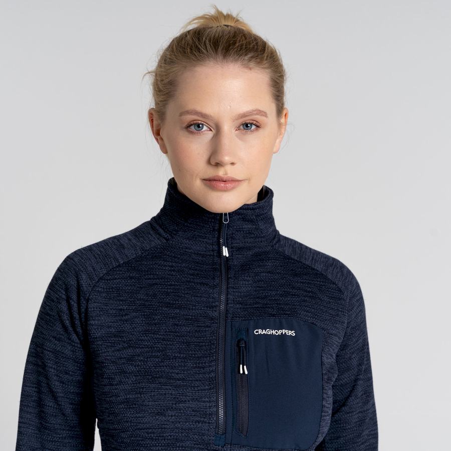 Jerséis Craghoppers Trina Half Zip Mujer Azules Azul Marino | IKC2565BQ