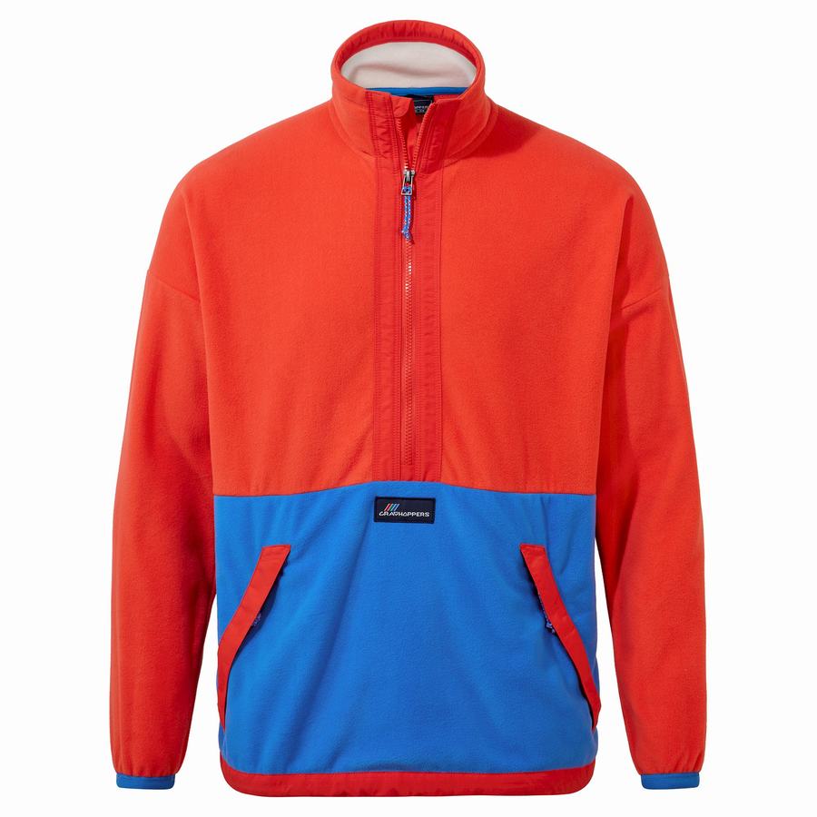 Jerséis Craghoppers Welwood Half Zip Mujer Naranjas Rojos Azules | HYI7371DS