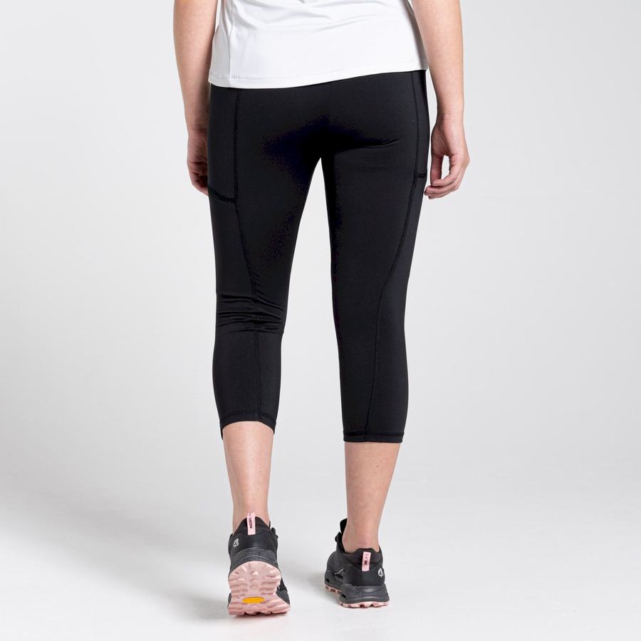 Leggins Craghoppers Dynamic Cropped Mujer Negros | EDO3088VA