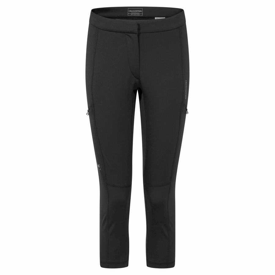 Leggins Craghoppers Dynamic Cropped Mujer Negros | EDO3088VA