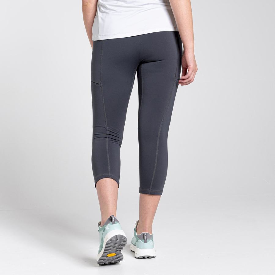 Leggins Craghoppers Dynamic Cropped Mujer Grises Oscuro | NEV1516WA