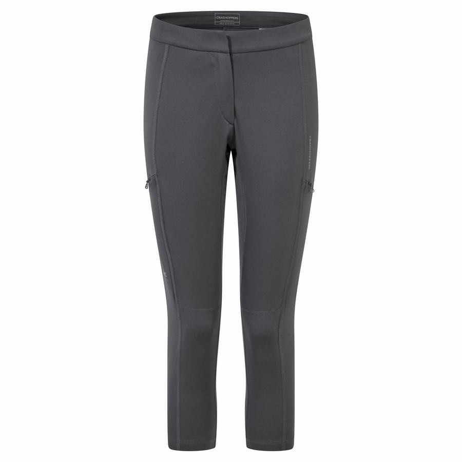 Leggins Craghoppers Dynamic Cropped Mujer Grises Oscuro | NEV1516WA