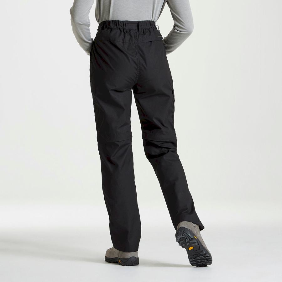 Pantalones Craghoppers Expert Kiwi Mujer Negros | KFP2379NZ