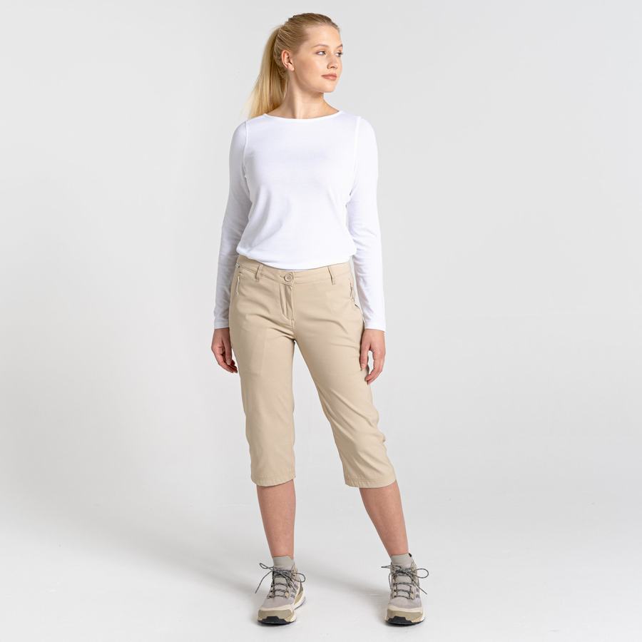 Pantalones Craghoppers Kiwi Pro II Crop Mujer Marrom | CNB7644BG