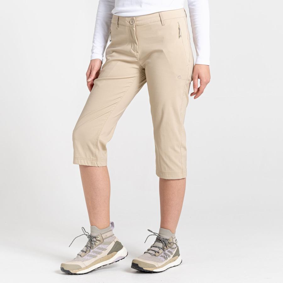 Pantalones Craghoppers Kiwi Pro II Crop Mujer Marrom | CNB7644BG