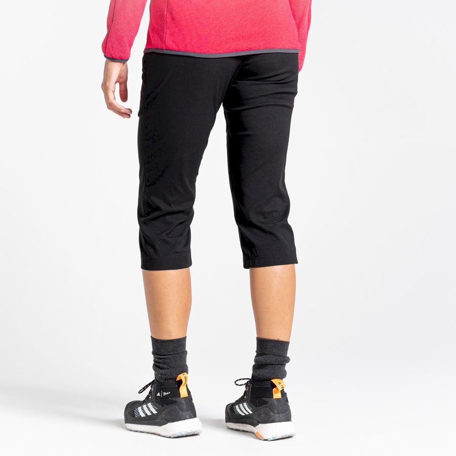 Pantalones Craghoppers Kiwi Pro II Crop Mujer Negros | IJW9153CQ