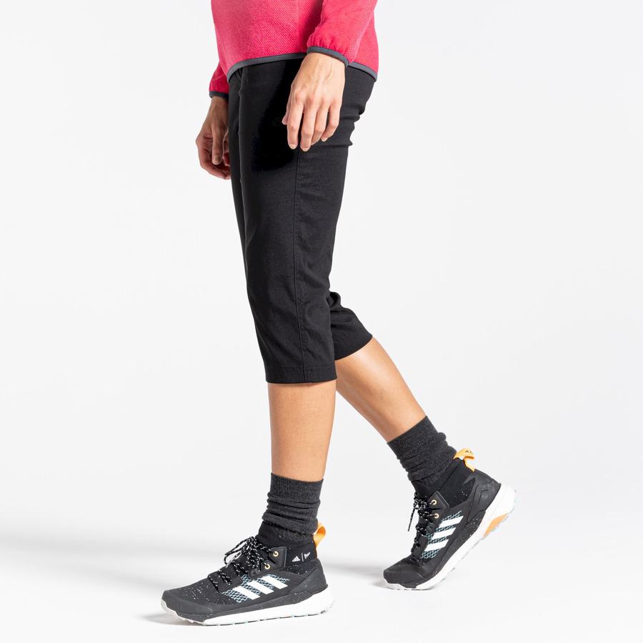 Pantalones Craghoppers Kiwi Pro II Crop Mujer Negros | IJW9153CQ