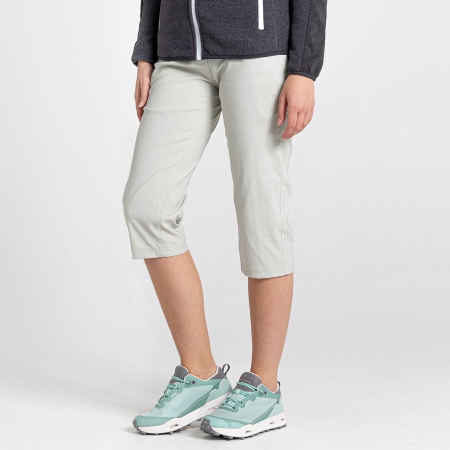 Pantalones Craghoppers Kiwi Pro II Crop Mujer Grises | YLX5852GM