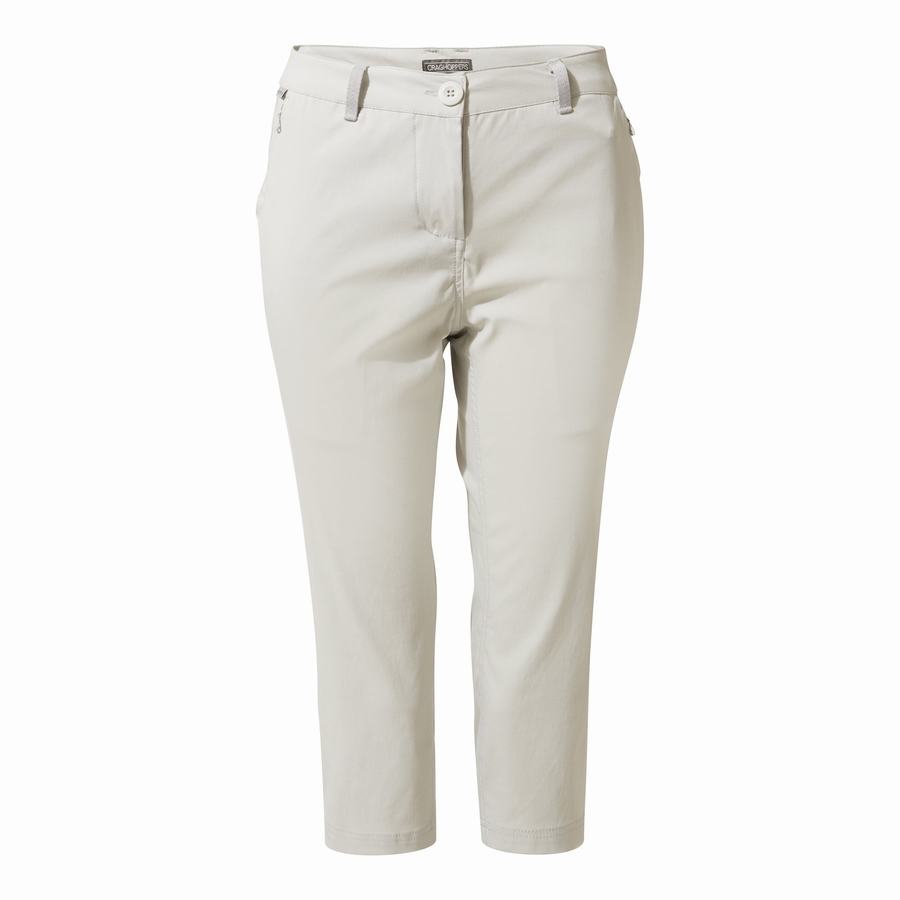 Pantalones Craghoppers Kiwi Pro II Crop Mujer Grises | YLX5852GM