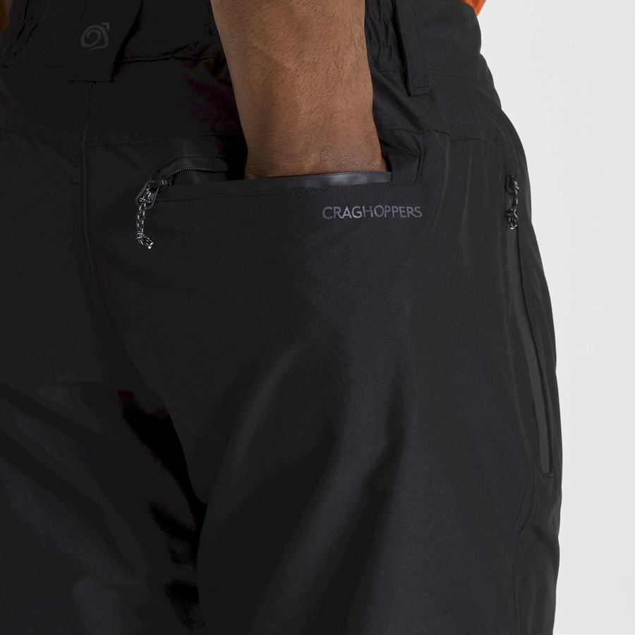 Pantalones Craghoppers Kiwi Pro II Impermeables Hombre Negros | UPC9023DN