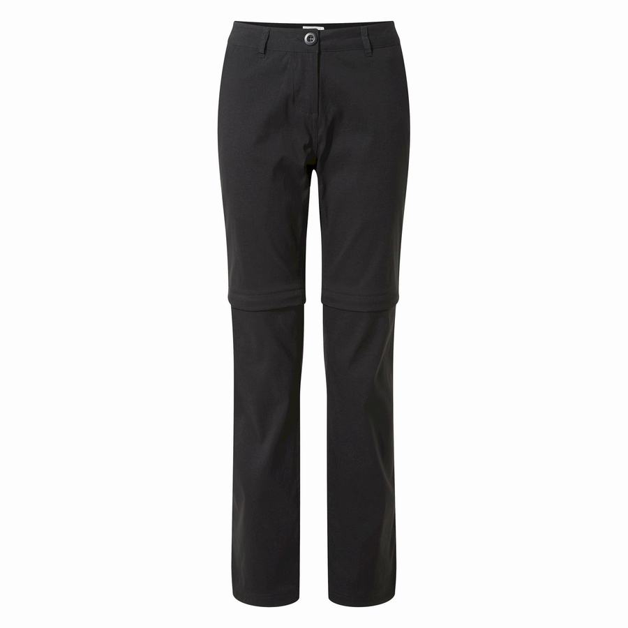 Pantalones Craghoppers Kiwi Pro II Mujer Negros | WXB7498SR