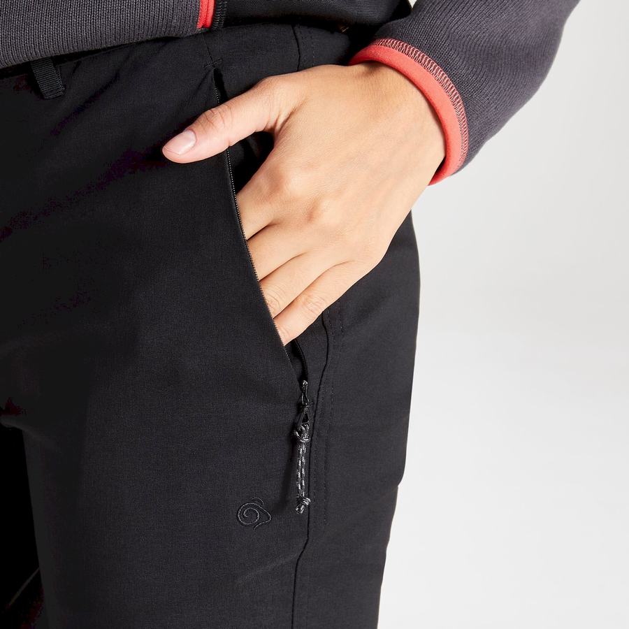 Pantalones Craghoppers Kiwi Pro II Mujer Negros | WXB7498SR