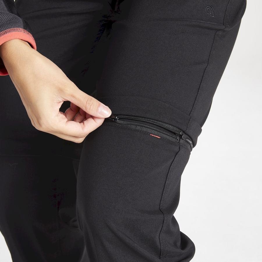 Pantalones Craghoppers Kiwi Pro II Mujer Negros | WXB7498SR