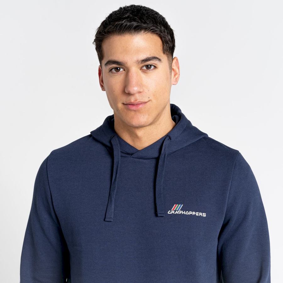 Sudaderas Craghoppers Lautner Encapuchado Hombre Azules Azul Marino | VIO4337AC